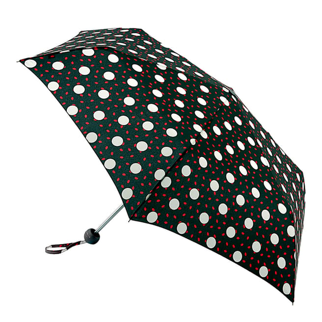 Lulu Guinness Black & White Polka Lips Umbrella