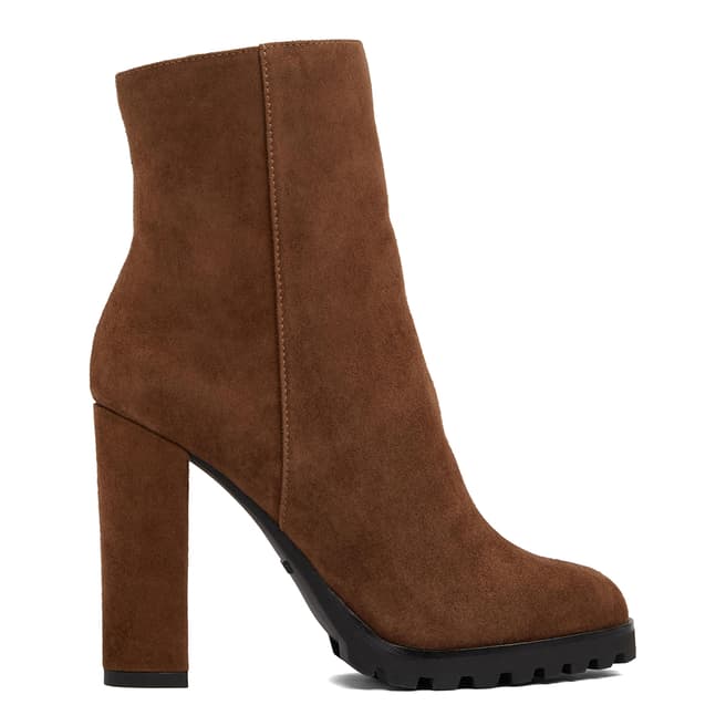 Aldo Brown Leather Tealith Ankle Boots