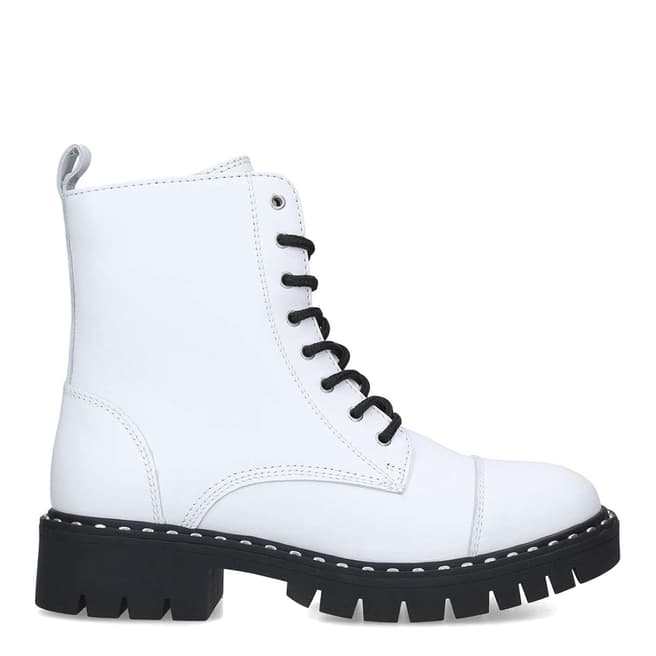 Aldo White Gwemma Leather Boots