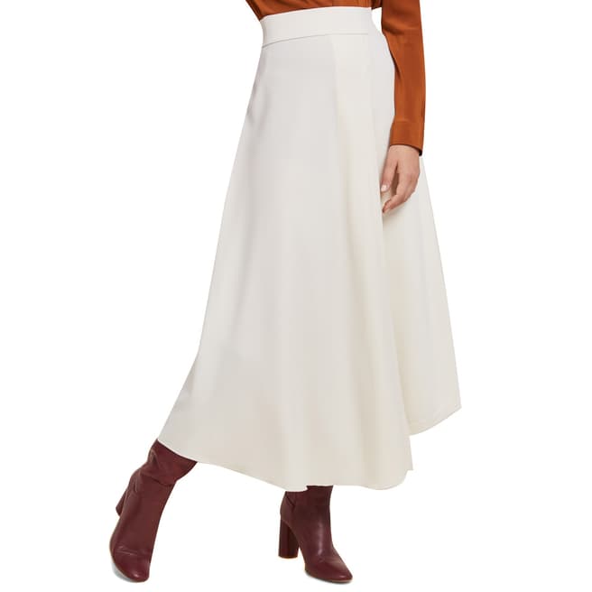STEFANEL White Full Length Skirt