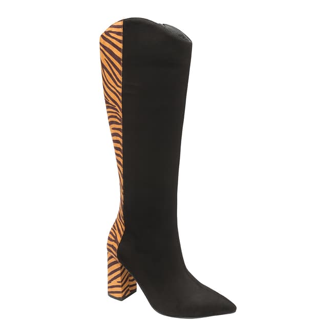 Ravel Black Zebra Grande Knee High Boots