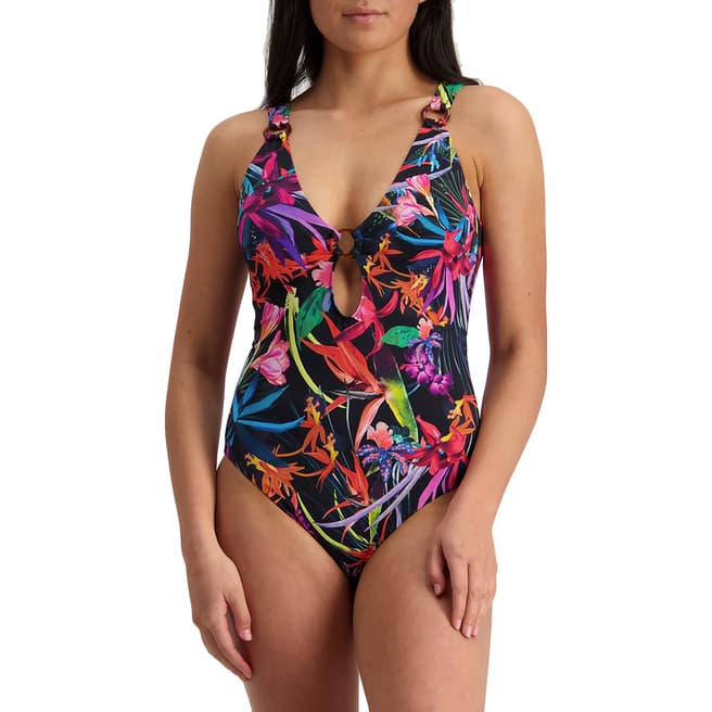 Moontide Black Psycho Tropical Ring Suit