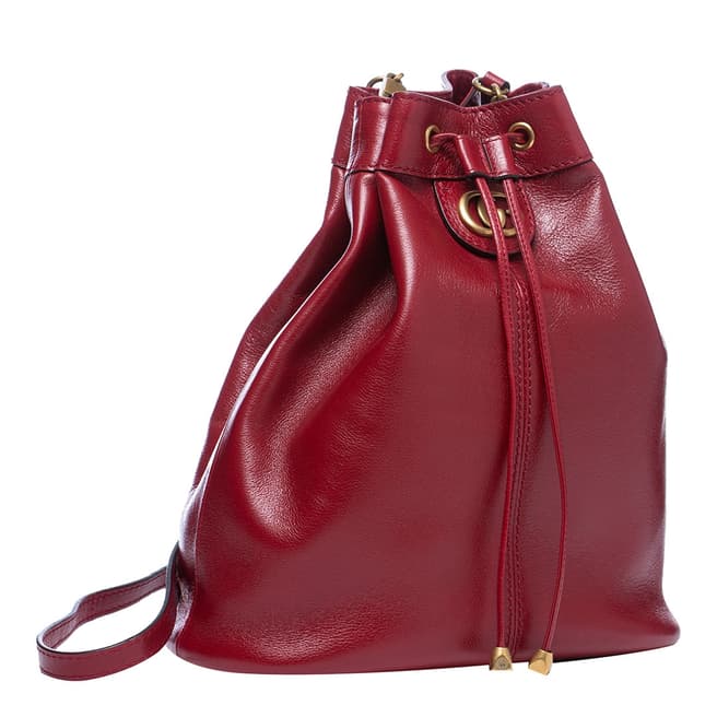 Gucci Dark Red Leather Backpack