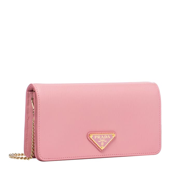 Prada Petal Pink Leather Crossbody Bag 