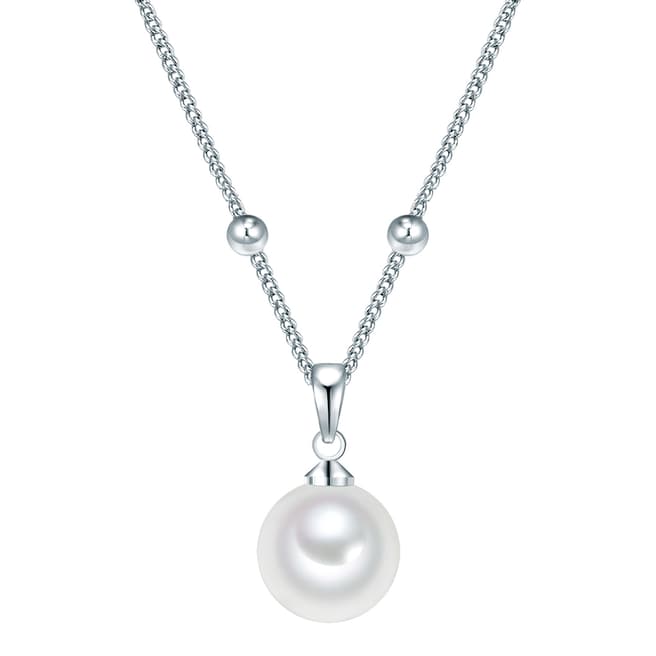 Nova Pearls Copenhagen Silver/White Pearl Necklace