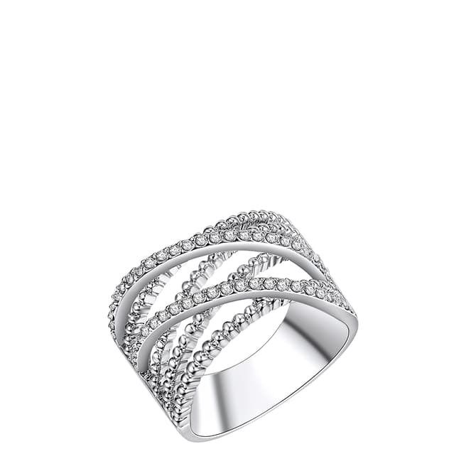 Tassioni Silver Glass White Ring