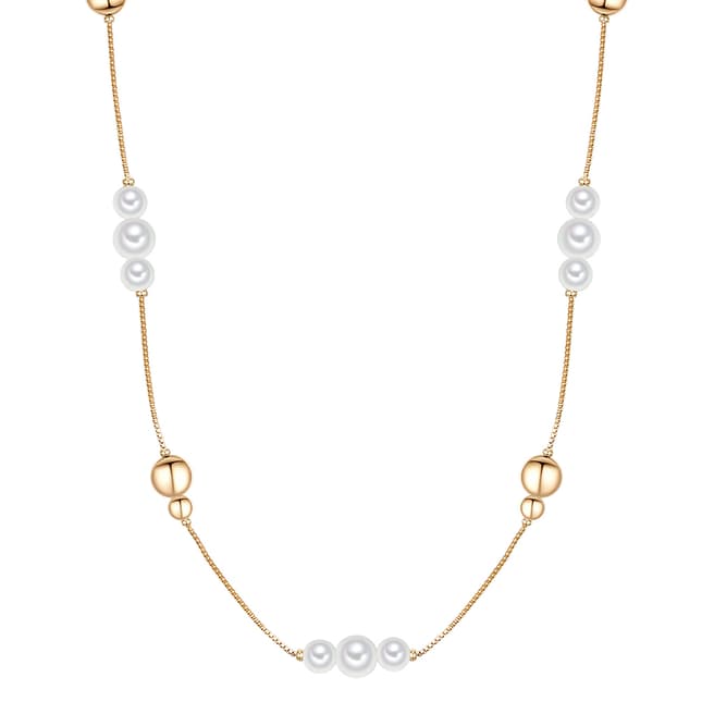 Perldor Gold/White Pearl Necklace