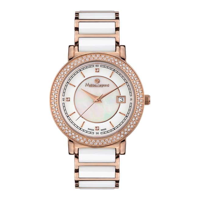 Mathieu Legrand Women's Rose Gold/White Stainless Steel Quartz Watch