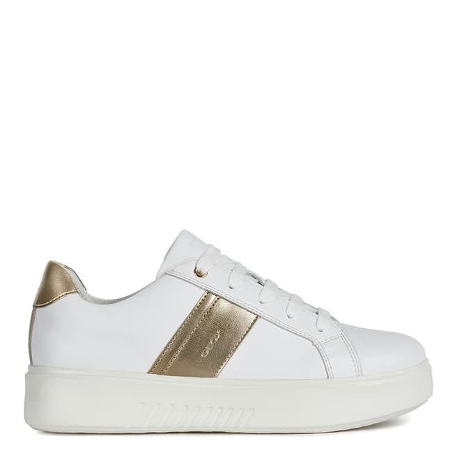 Geox Optic White/Gold Nhenbus Pearl Sneakers