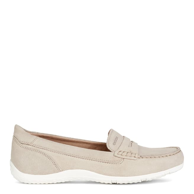 Geox Taupe Vega Suede Moccasins