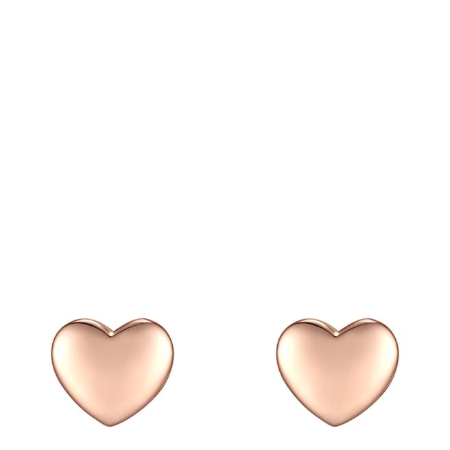 Carat 1934 Rose Gold Heart Earrings