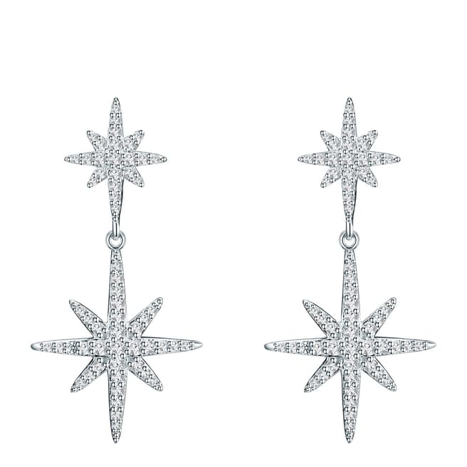Lindenhoff Silver Crystal Star Earrings