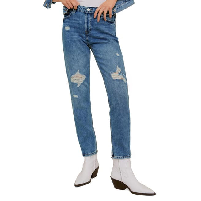 Mango Medium Blue Slim-Fit Jeans