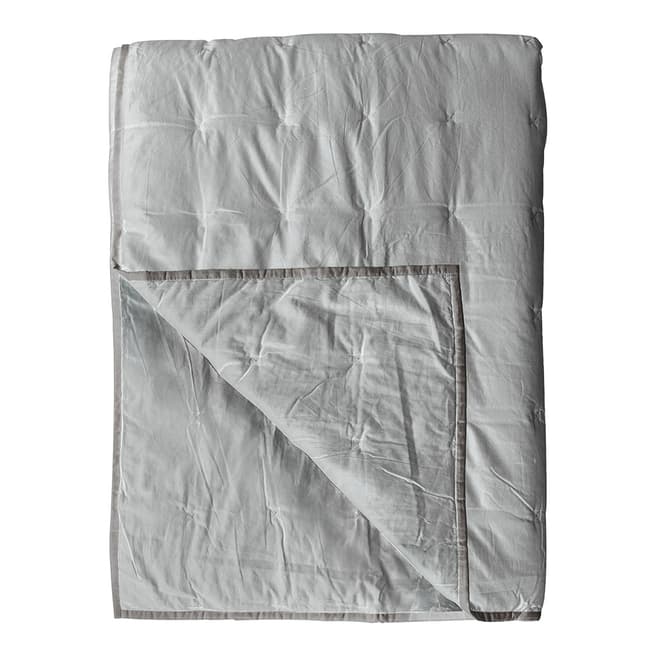 Gallery Living Cotton Stitch Bedspread, White Silver