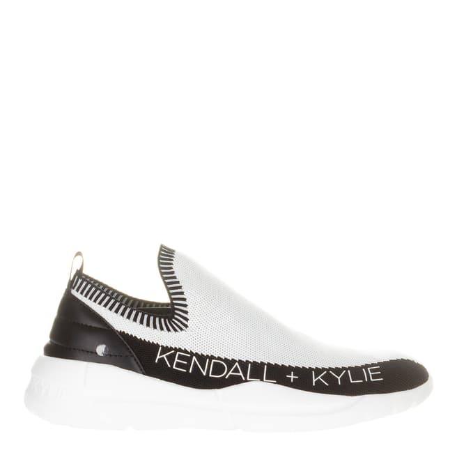 Kendall + Kylie White/Black Nella Slip On Sneakers