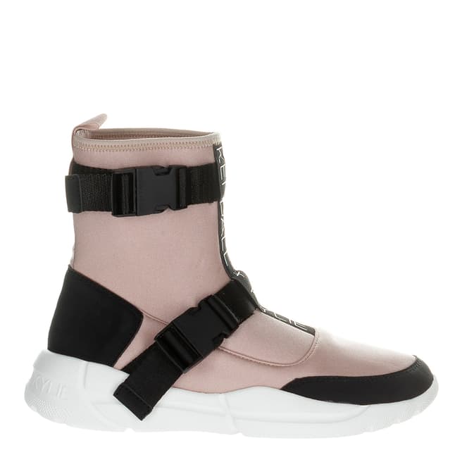 Kendall + Kylie Pink/Black Nemo Vegan Suede Sock Sneakers