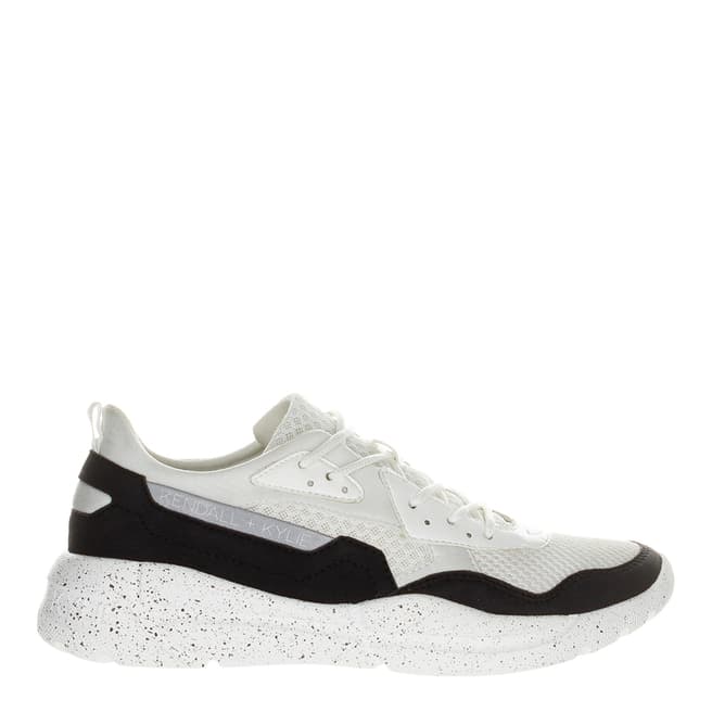 Kendall + Kylie Black/White Nikki Suede Panelled Sneakers