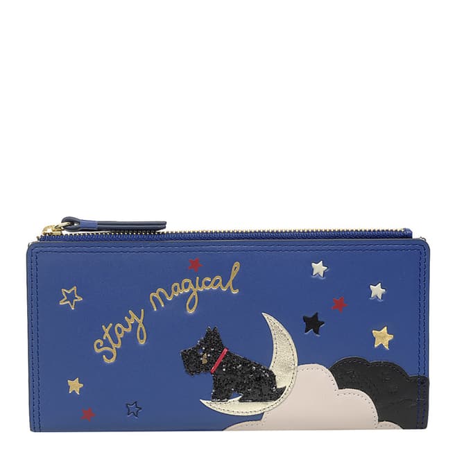 Radley Blue Stay Magical Large Bifold Matinee Purse