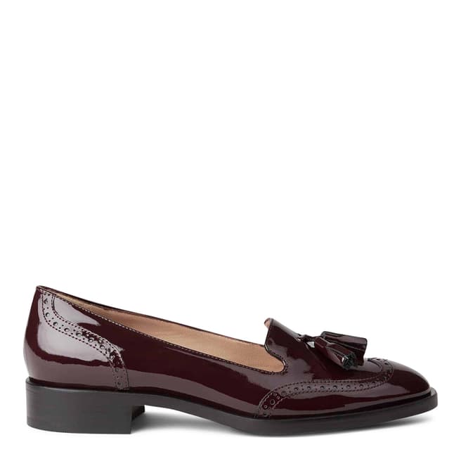 Hobbs London BRYONY LOAFER MULBERRY PATENT FLATS