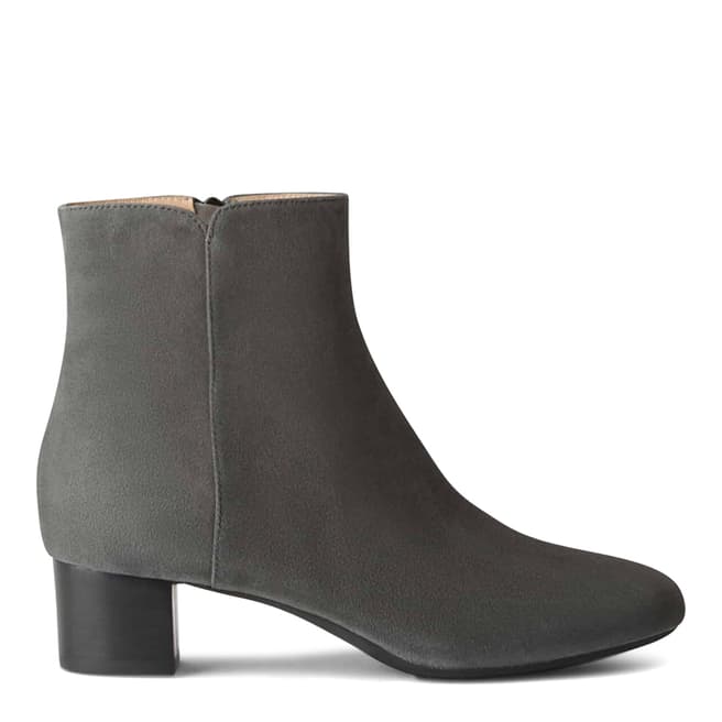 Hobbs London Sadie Ankle Boot Grey Fine Suede Ankle Boot