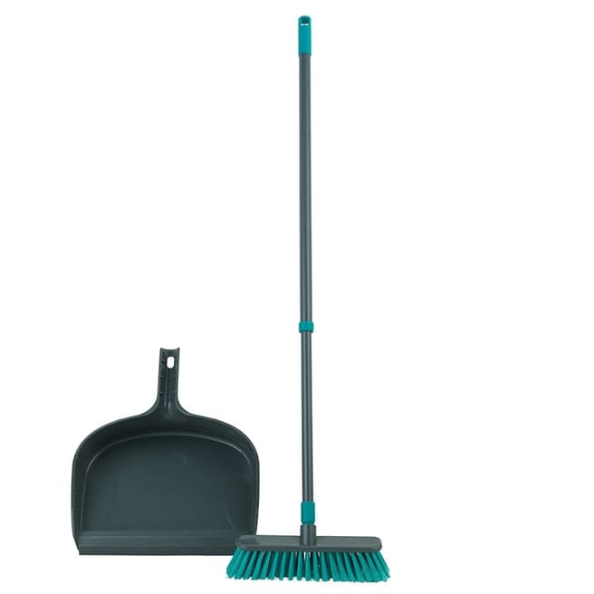 Beldray Blue Telescopic Handle Broom With Dustpan