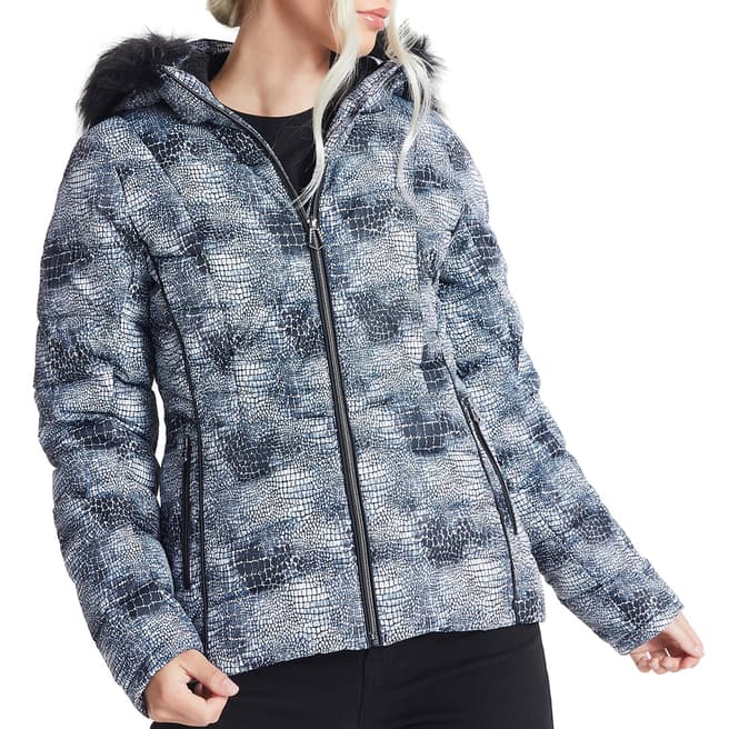 Dare2B Grey Print Hooded Ski Jacket