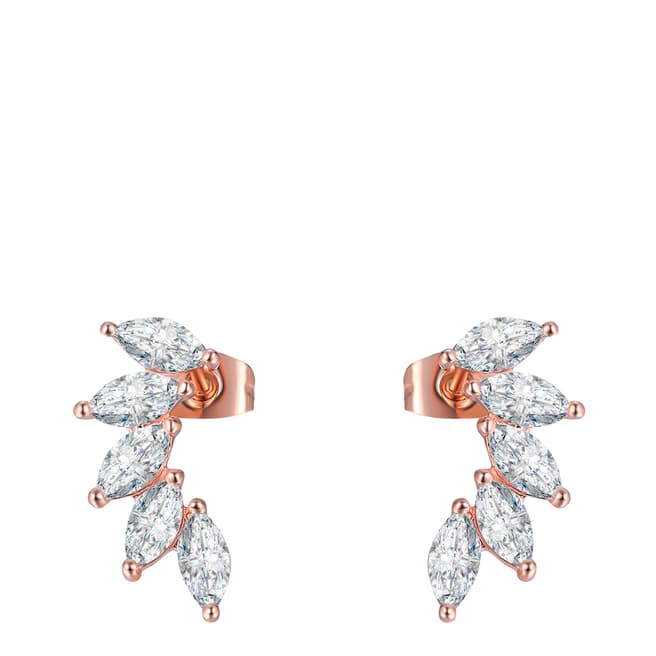 Ma Petite Amie Rose Gold Plated Stud Earrings with Swarovski Elements