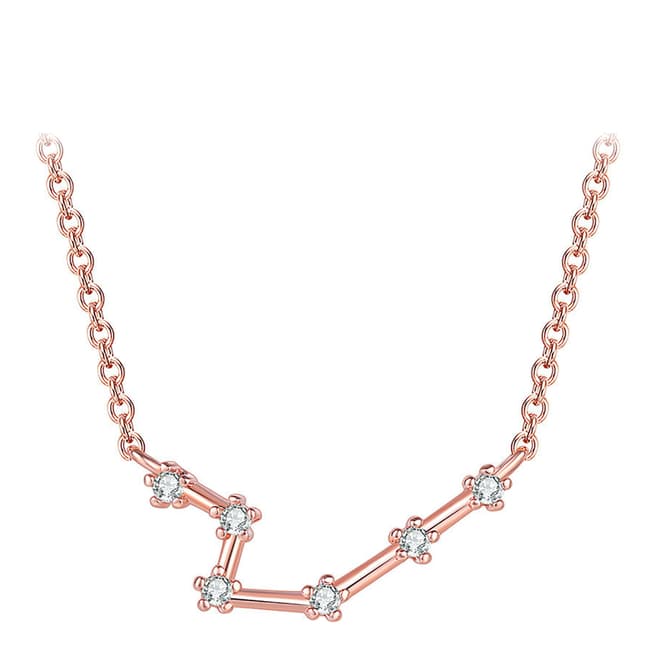 Ma Petite Amie Rose Gold Plated Necklace Aquarius with Swarovski Elements