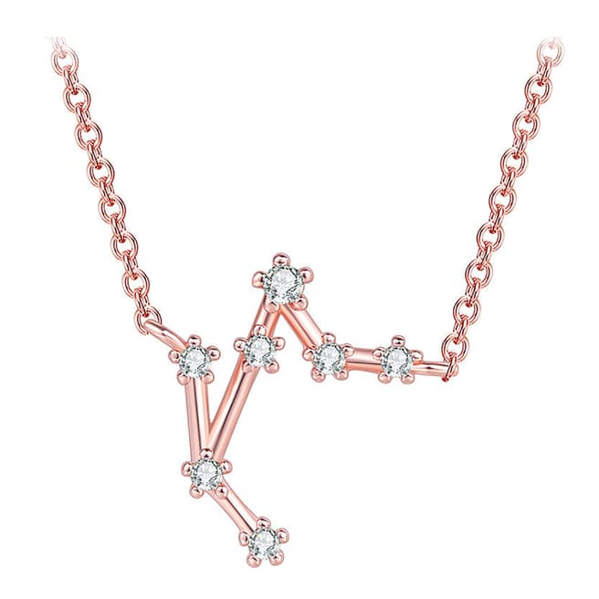 Ma Petite Amie Rose Gold Plated Necklace Libra with Swarovski Elements