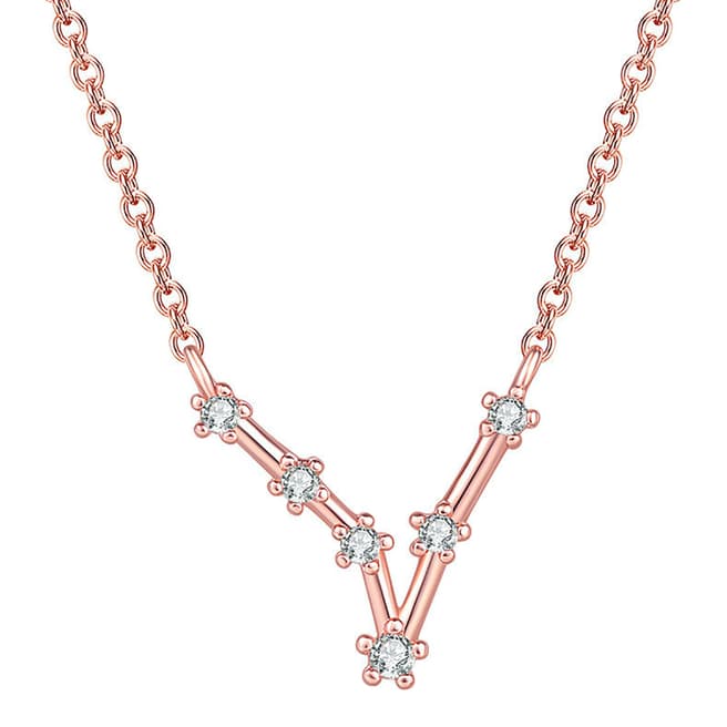 Ma Petite Amie Rose Gold Plated Necklace Pisces with Swarovski Elements