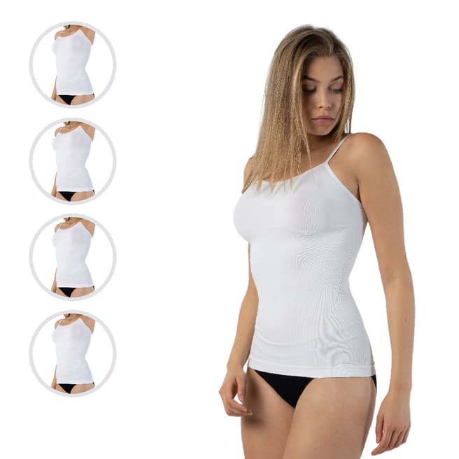 Formeasy 4 Pack White Compression Camisole