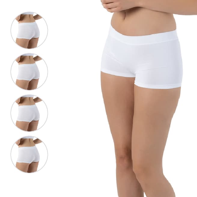 Formeasy 4 Pack White Seamless Short Panty