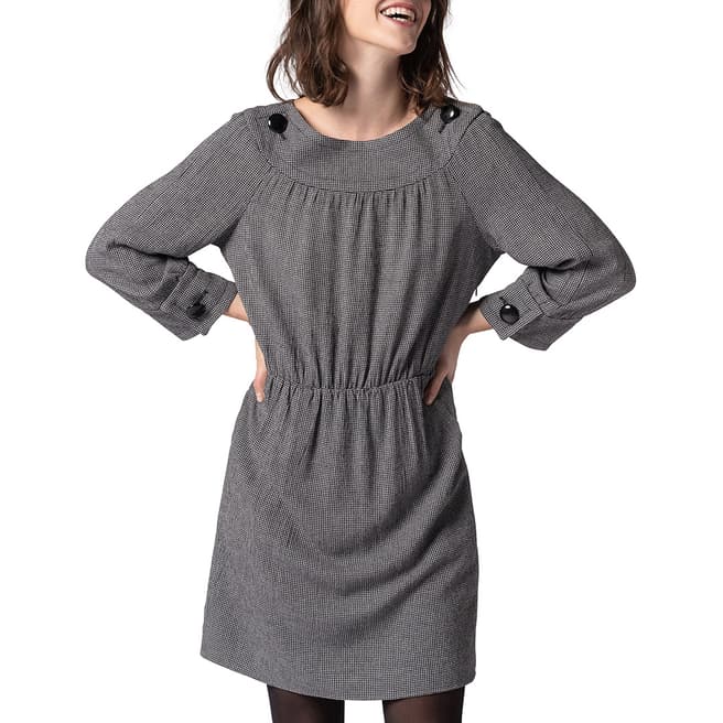 Gerard Darel Grey Wool Blend Mini Dress