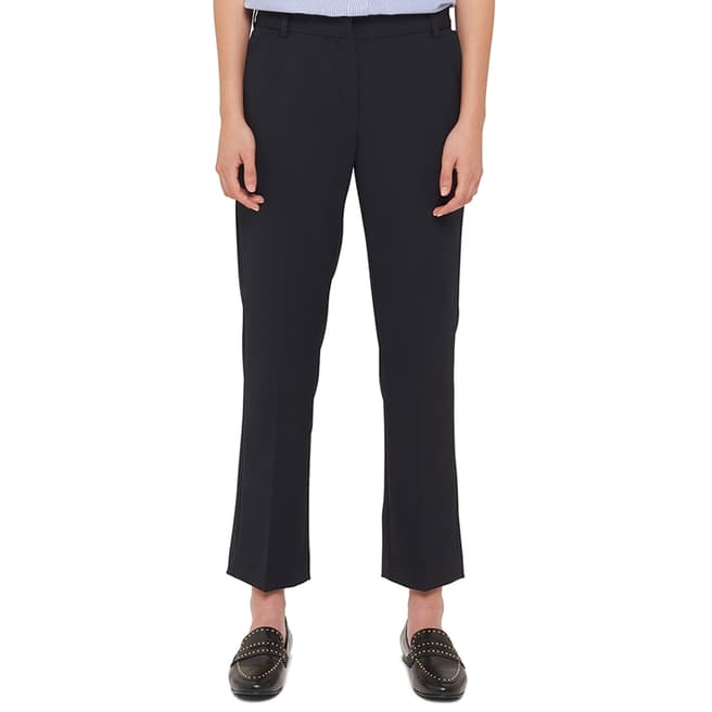 Gerard Darel Navy Mid Rise Stretch Trousers