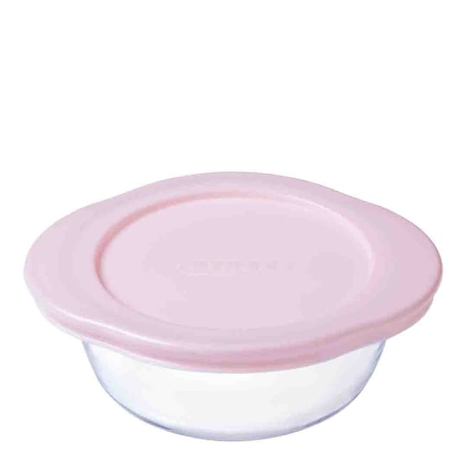 Pyrex Set of 5 Glass Dishes with Pink Lid, 350ml
