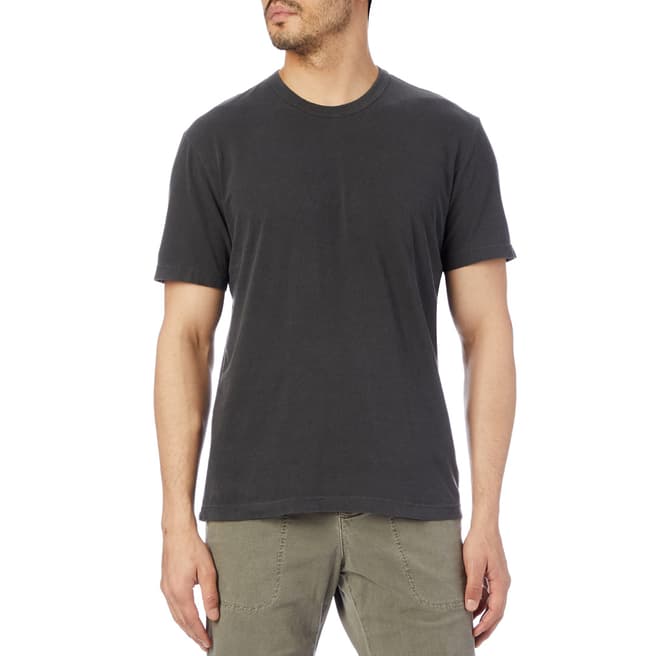 James Perse Charcoal Graphic Crew Neck T-Shirt 