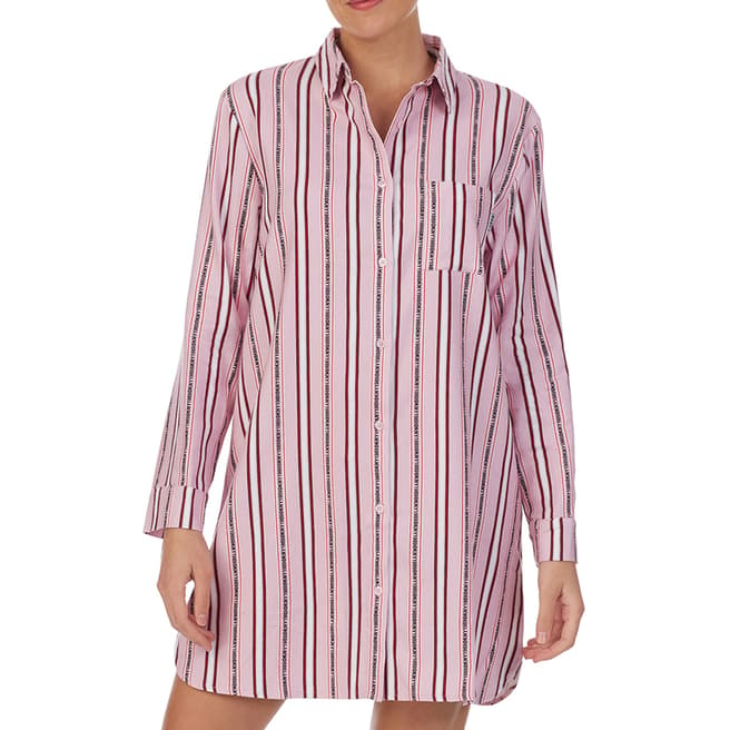 DKNY Pink Stripe 100% Dkny Sleepshirt