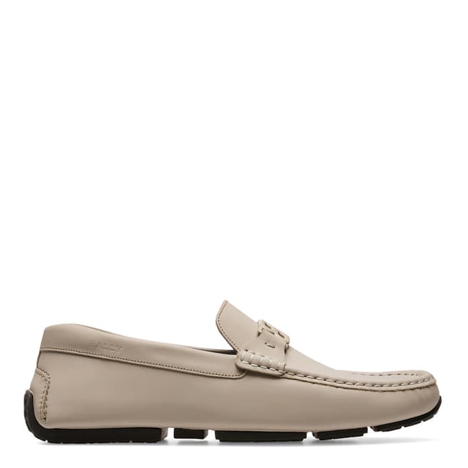 BALLY Beige Leather Pericles Loafers