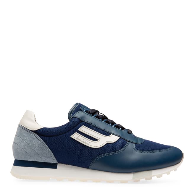 BALLY Blue Leather Gavino T Trainers