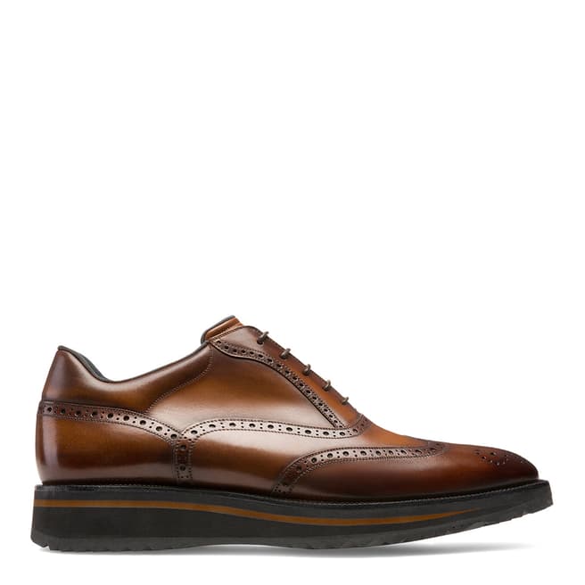 BALLY Tan Leather Stiven Sporty Oxford Shoe
