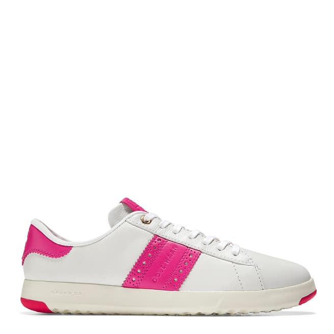 Cole Haan White/Pink GrandPro Tennis Classic Sneakers