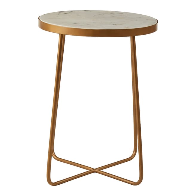 Fifty Five South White Shalimar Round Side Table
