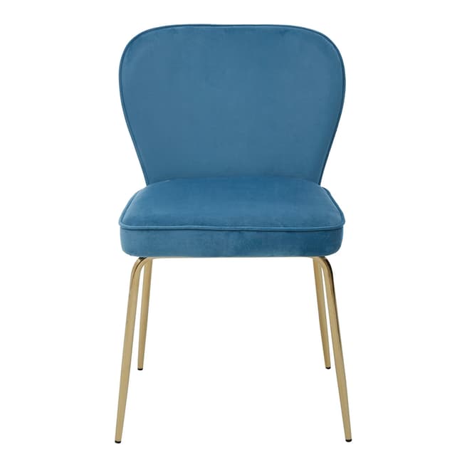 Fifty Five South Blue Velvet Tamzin Dining Chair