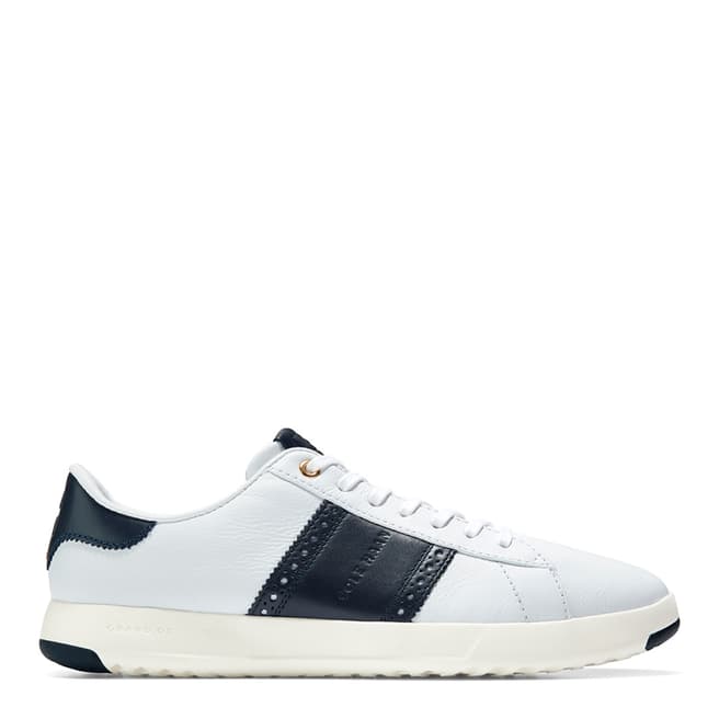 Cole Haan White/Blue GrandPro Tennis Classic Sneakers