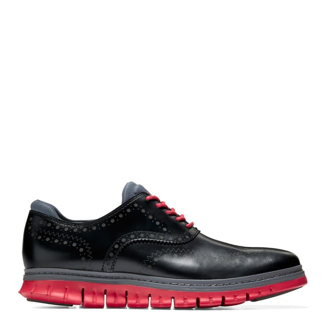 Cole Haan Black/Red Zerogrand Wingtip Oxford Shoes