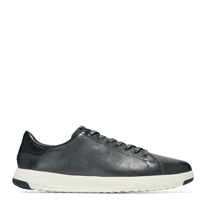 Cole Haan Grey Burnished Leather GrandPro Tennis Sneaker