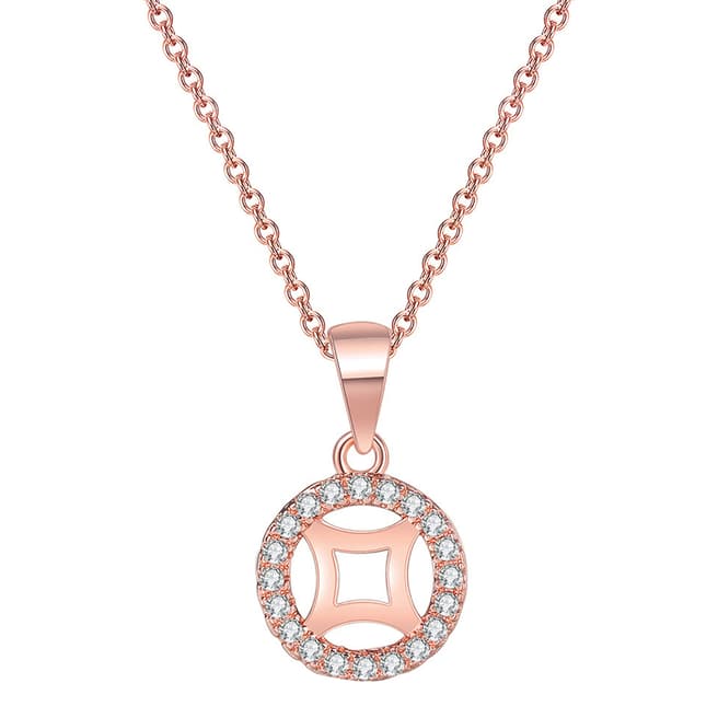 Ma Petite Amie Rose Gold Plated Pendant Necklace with Swarovski Elements