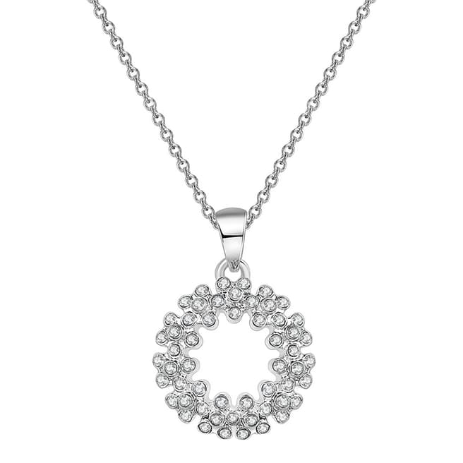 Ma Petite Amie White Gold Plated Pendant Necklace with Swarovski Elements