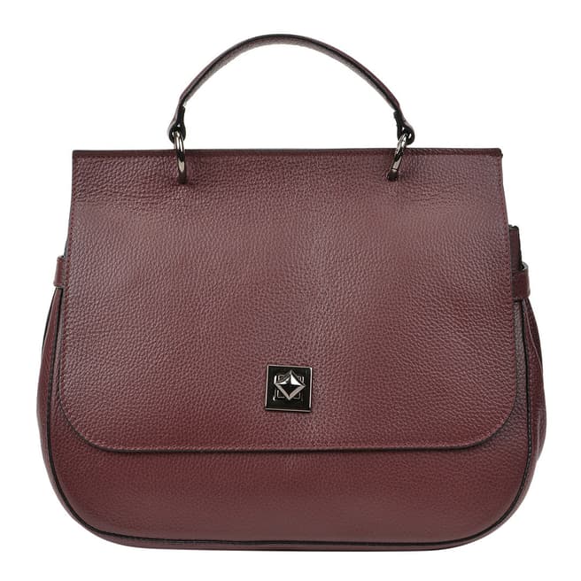 Renata Corsi Red Leather Top Handle Bag