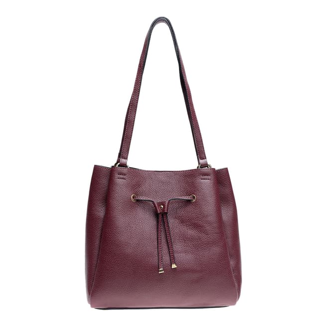 Mangotti Red Leather Shoulder Bag
